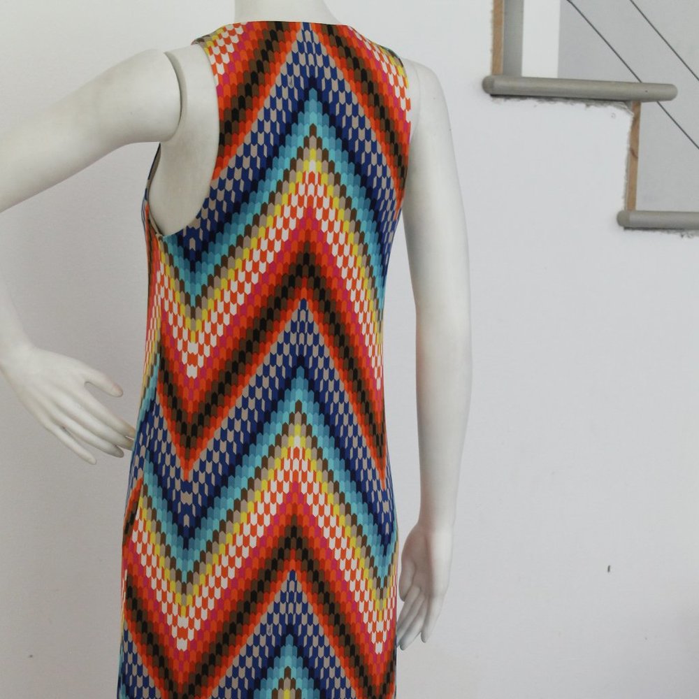 Trina Turk Maxi Dress Rayon Stretch Sleeveless Womens Size 2 Multicolored - Picture 4 of 16